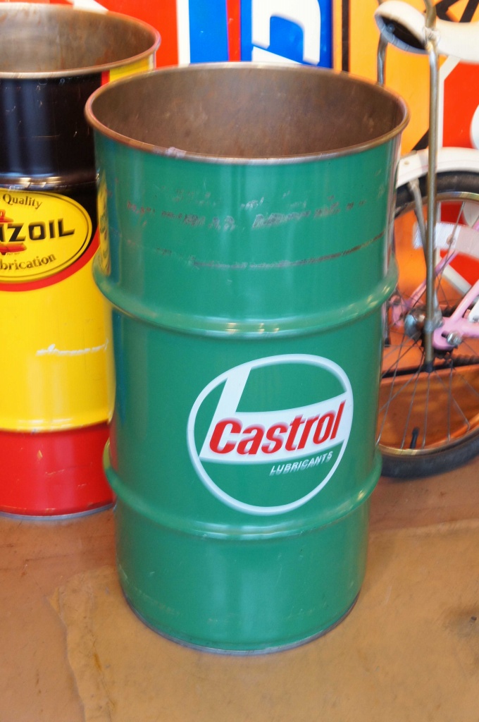 ビンテージ 看板 Castrol カストロール バイク 高さ45cm ガレージ+